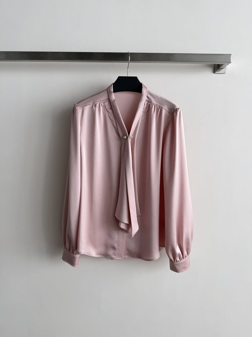 Loro Piana French V-Neck Shirt with Sash, Elegant & Breathable