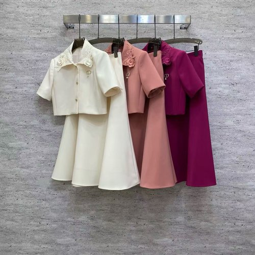 Dior Elegant Embroidered Suit, Three Colors, Suitable for Various Occasions