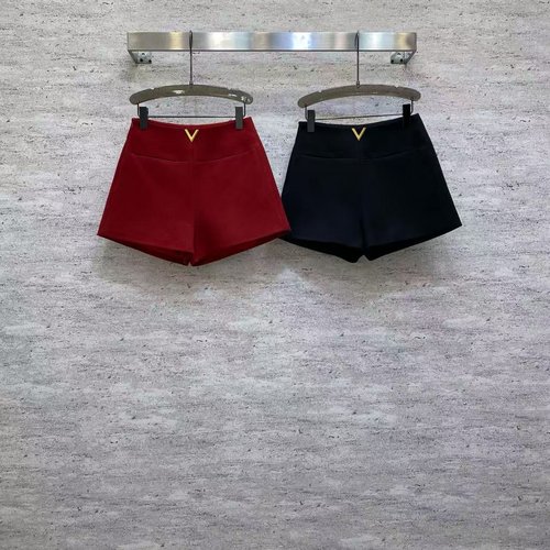 Valentino Premium TR Fabric Shorts, Stiff and Breathable, Metallic V Logo, Flattering Silhouette