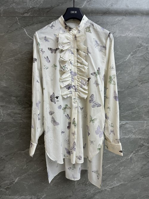 Dior Stunning Elegant Butterfly Print Shirt