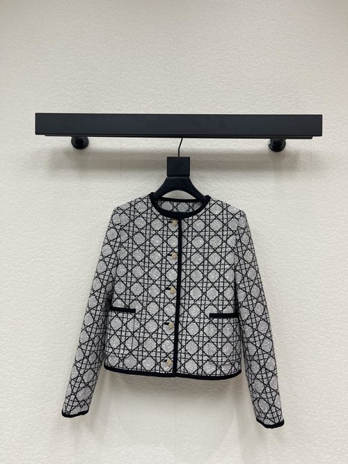 Dior Tweed Boxy Collar Jacket for an Elegant Style