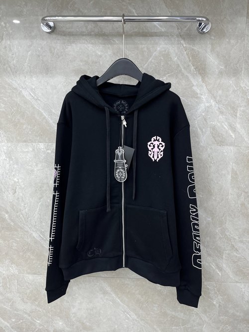 Chrome Hearts Customized Cotton Printed Hooded Jacket in Minimalist French Style