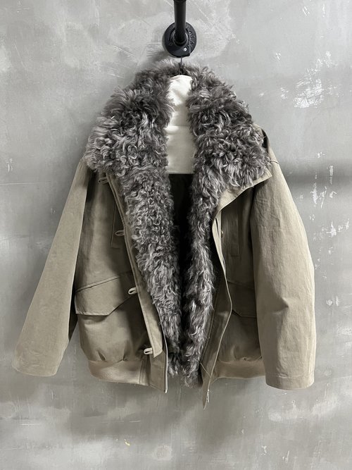 Prada Popular Down Jacket with Cotton and Fur, Versatile and Stylish