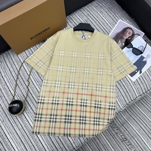 Burberry Gradient Checked Short-Sleeved T-Shirt