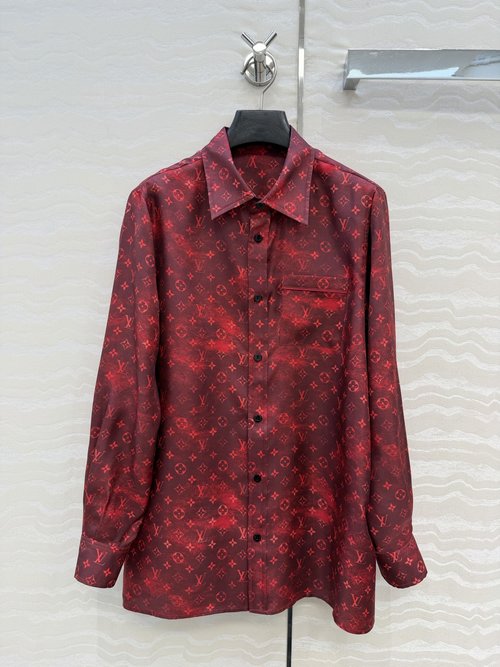 Louis Vuitton MONOGRAM Printed Silk Twill Shirt, Classic and Youthful