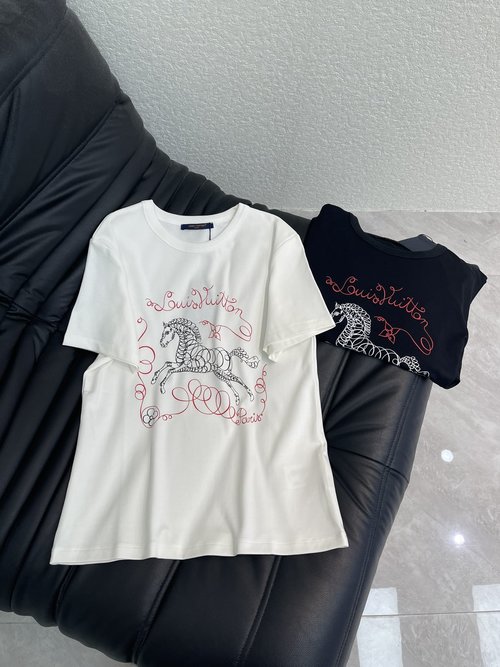 Louis Vuitton Printed Short - Sleeve Cotton T - Shirt for Daily Wear