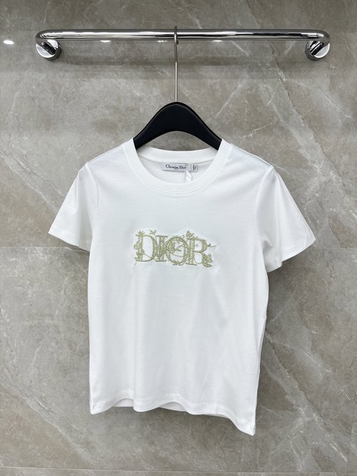 Dior Exquisite Loose-fit Embroidered Short-sleeved T-shirt
