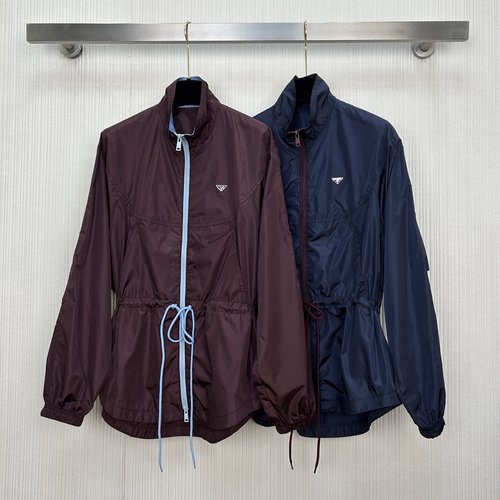 Prada Lightweight Windbreaker with Collar & Zipper