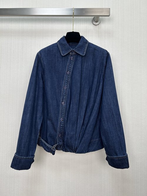 Loewe Denim Shirt Jacket with Logo Embroidery