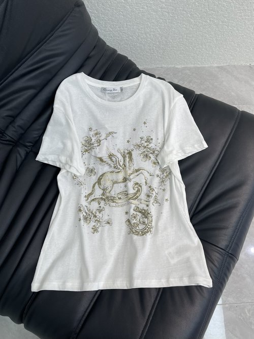 Dior Limited Edition Short-Sleeve T-Shirt with New Year Print