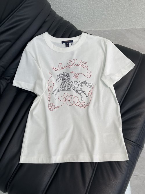 Louis Vuitton Limited Edition Print Short - Sleeved T - Shirt, Chic and Classic