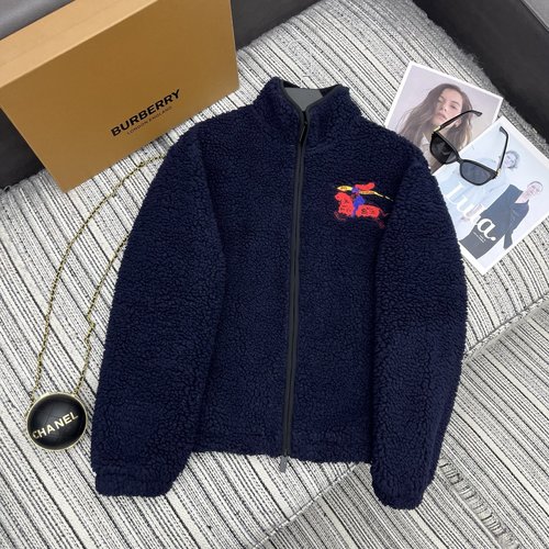 Versace Lamb Wool Teddy Coat with Equestrian Logo