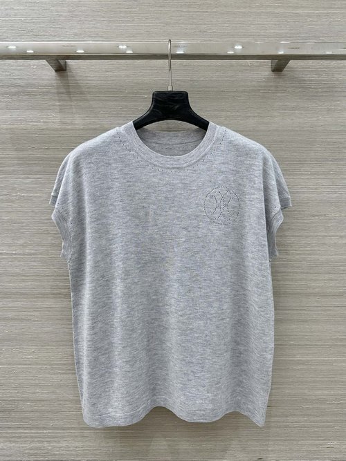 Hermes H-pattern Knitted Top in Imported Cashmere-wool Blend