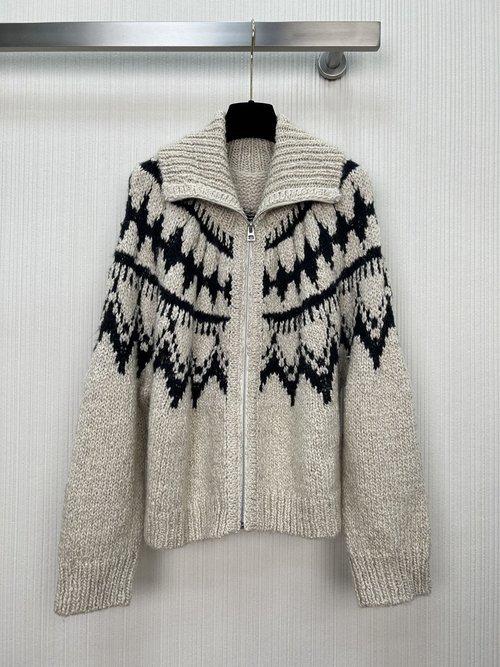 Dior Ski Series Sweater Cardigan, Grid Pattern
