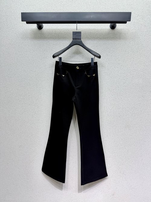 Louis Vuitton Metal Pocketed Thickened Flare Trousers