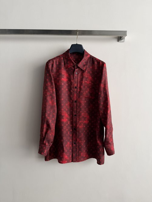 Louis Vuitton Classic Monogram Silk Shirt, Soft, Comfortable and Adaptable