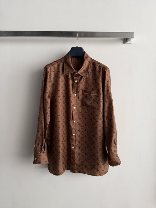 Louis Vuitton Classic Monogram Silk Shirt, Soft, Comfortable and Adaptable