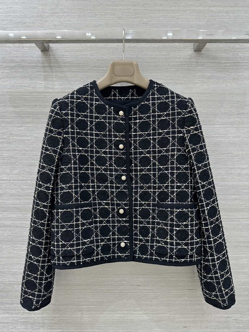 Dior Early Spring Classic Black - Gold Dafeng Tartan Coat, Advanced