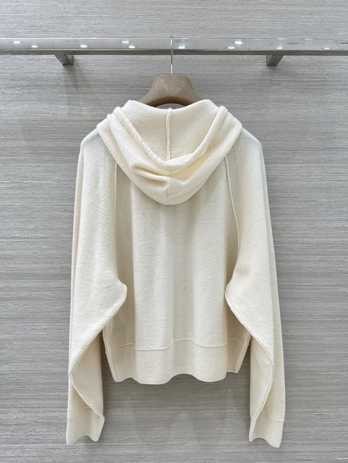 Dior Limited Edition Embroidered Cashmere Hooded Coat