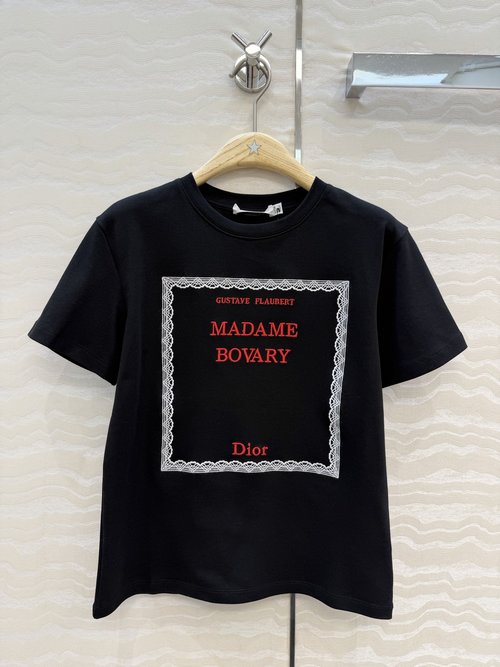 Dior Premium Imported Cotton Embroidery Top, Versatile Outfit