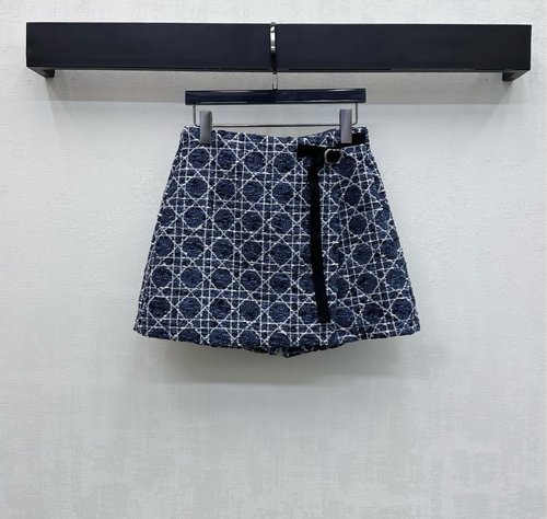 Dior Custom Jacquard Vine Checked Skirt Pants for Stylish Outfit