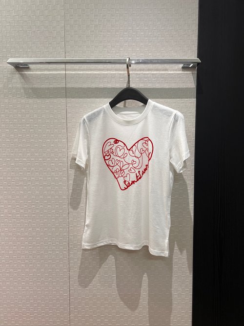 Loro Piana Flocked Heart T-shirt for Casual Wear