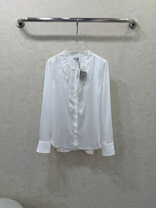 Loewe Satin Drawstring Neckline Shirt for Elegant Look