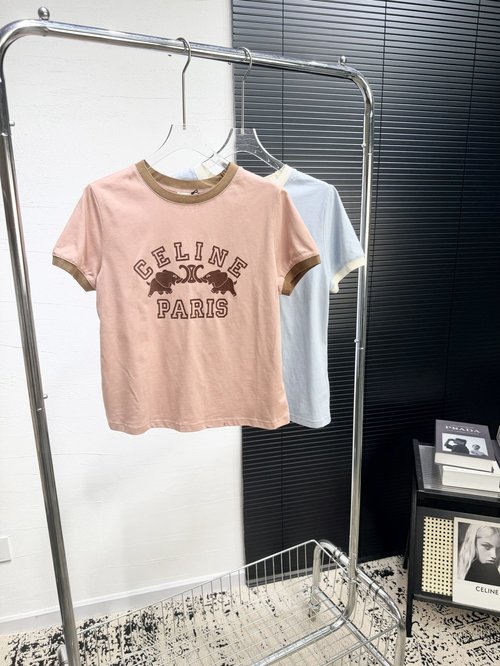 Chanel Classic Celin Logo Top with Imported Flock Printing