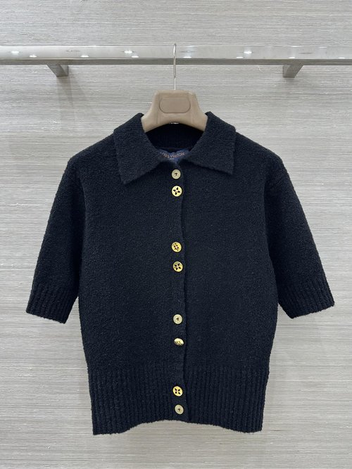 Louis Vuitton Exclusive Lamb Wool Polo Short-Sleeve Top