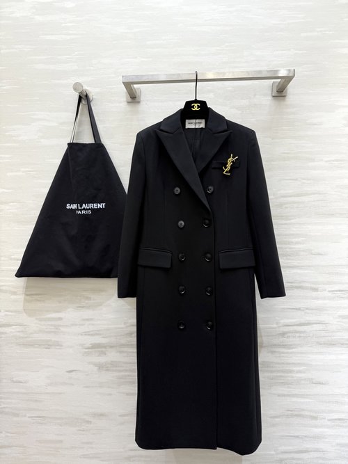 Yves Saint Laurent Double - Breasted Suit Coat, High - Quality Custom