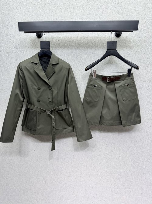 Louis Vuitton Military Green Metal Skirt, Classic Cool Style