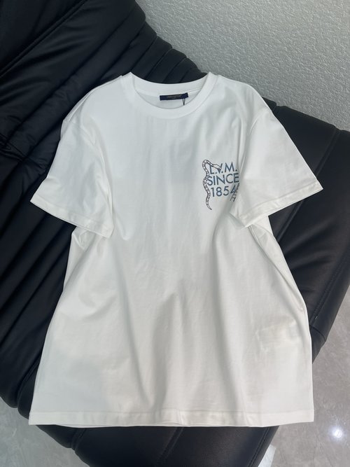 Louis Vuitton Trendy Checkerboard Printed Short Sleeve T-Shirt