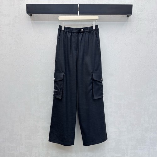 Louis Vuitton Straight-Leg Utility Trousers with Pocket and Logo