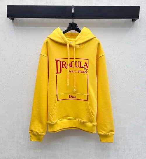 Dior Imported Cotton Hoodie with Pocket and Logo