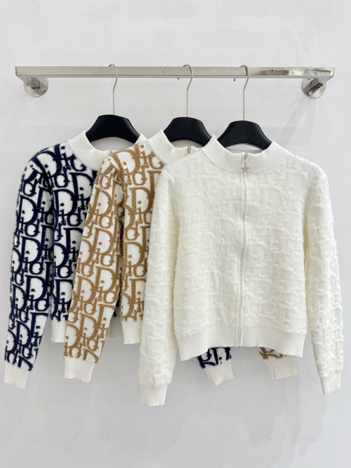 Dior Classic Jacquard Cardigan with Luxurious Soft Texture