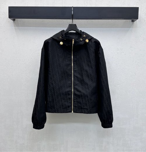 Dior Custom Imported Jacquard Hooded Jacket with Logo