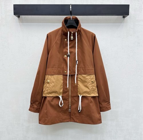 Louis Vuitton Custom Imported Spliced Windbreaker with Logo Decoration