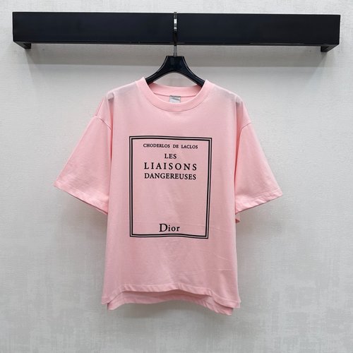 Dior Loose Cotton Short-Sleeve T-Shirt with Square Logo