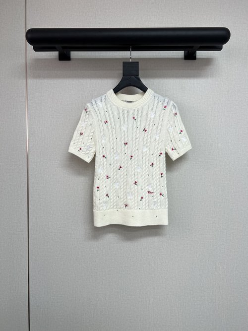 Dior Heavy Embroidered Floral & Dove Knit Collection – 2 Styles for Coordinated Wear