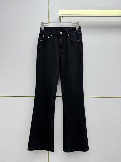 Miu Miu Versatile Flare Jeans with Pocket Embroidered