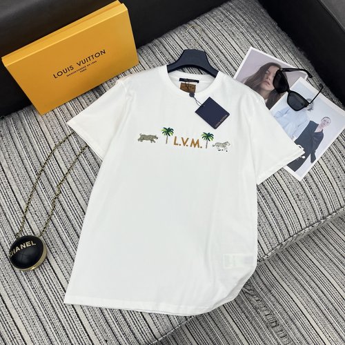 Louis Vuitton Exclusive African Motif Embroidered Round Neck T-Shirt
