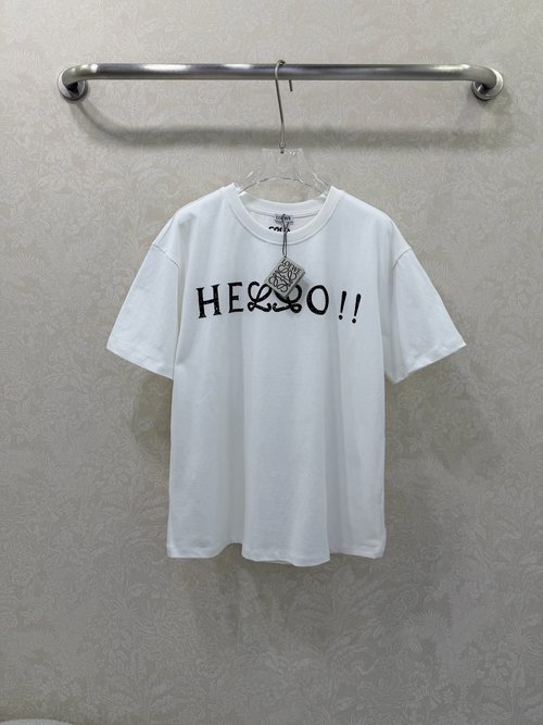 Loewe Soft Cotton Short Sleeve T-shirt for Early Spring Layering
