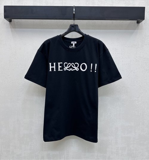 Loewe Round Neck Printed and Embroidered Cotton Short - Sleeve T - Shirt