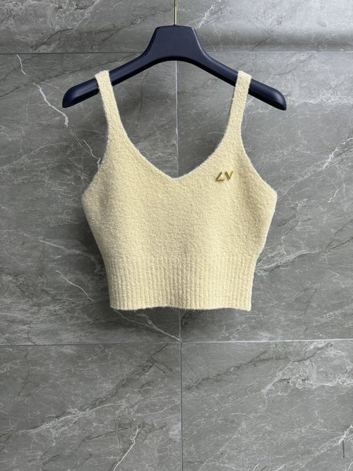 Louis Vuitton V-neck Sling-back Vest with Logo Metal Emblem