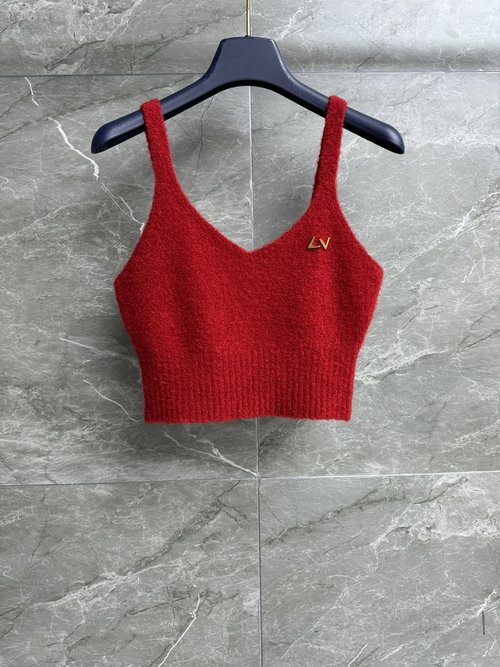 Louis Vuitton V-neck Sling-back Vest with Logo Metal Emblem