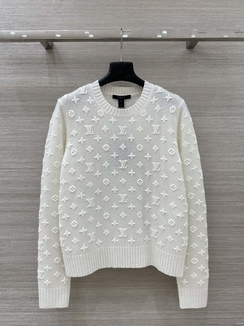 Louis Vuitton Exclusive Original 3D-embroidered Knit Top in Luxury Cashmere