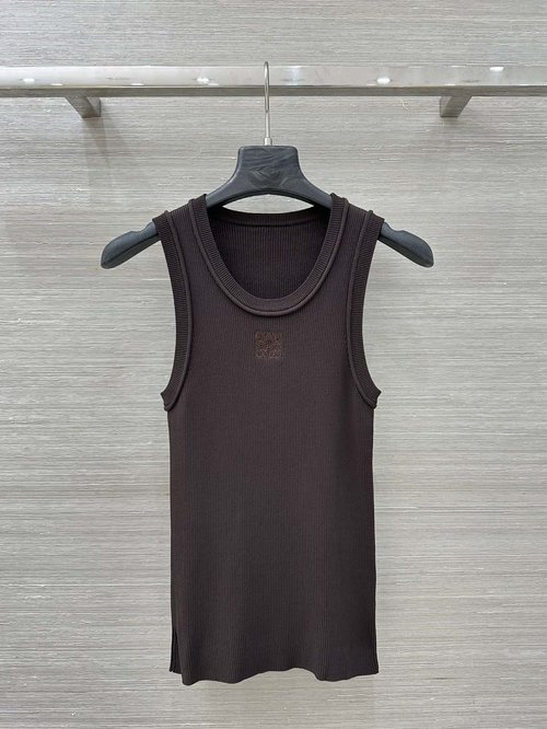 Loewe Long-Termism Collection: Logo Embroidery Sleeveless Top