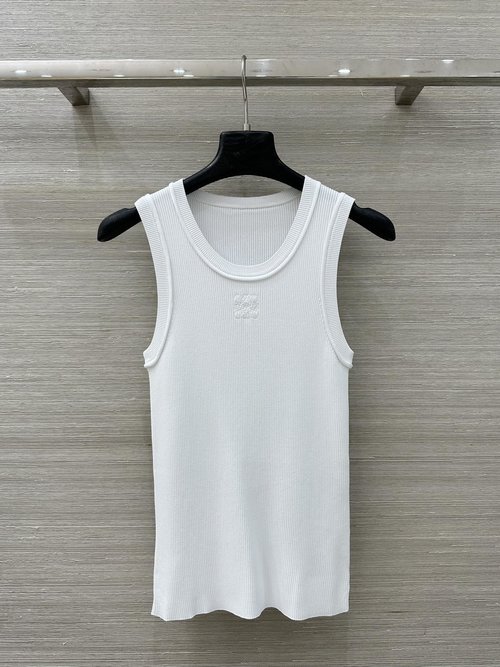 Loewe Long-Termism Collection: Logo Embroidery Sleeveless Top