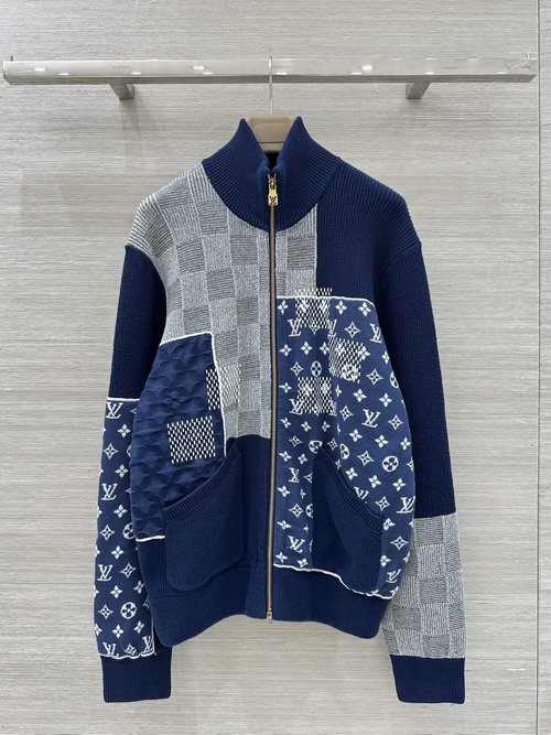 Louis Vuitton Exclusive Ski Checkerboard Knit Cardigan