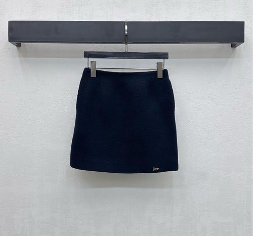 Dior Woolen Skirt with Logo for Graceful Appearance